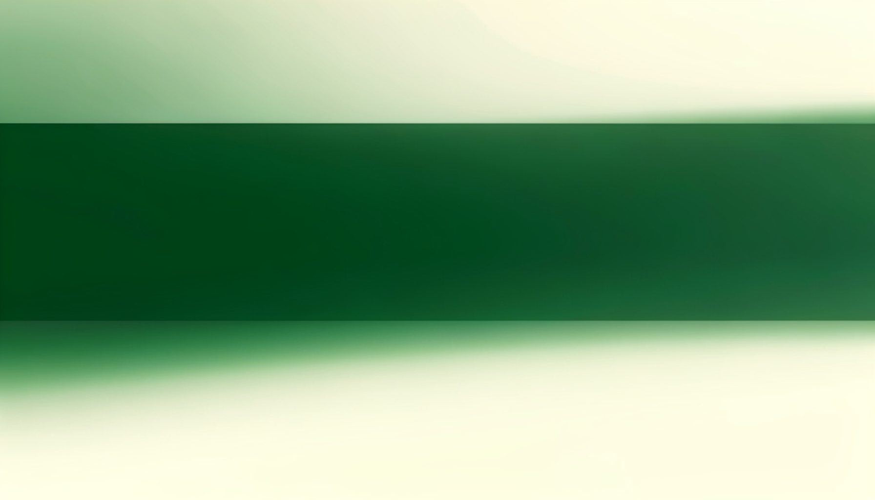 Abstract horizontal bands of deep forest green fading into pale cream, suggesting structured progress and educational transformation
